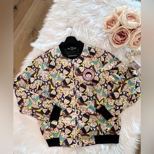 VINTAGE Tough Jeansmith X Marunicopandaz Character bomber jacket size Small